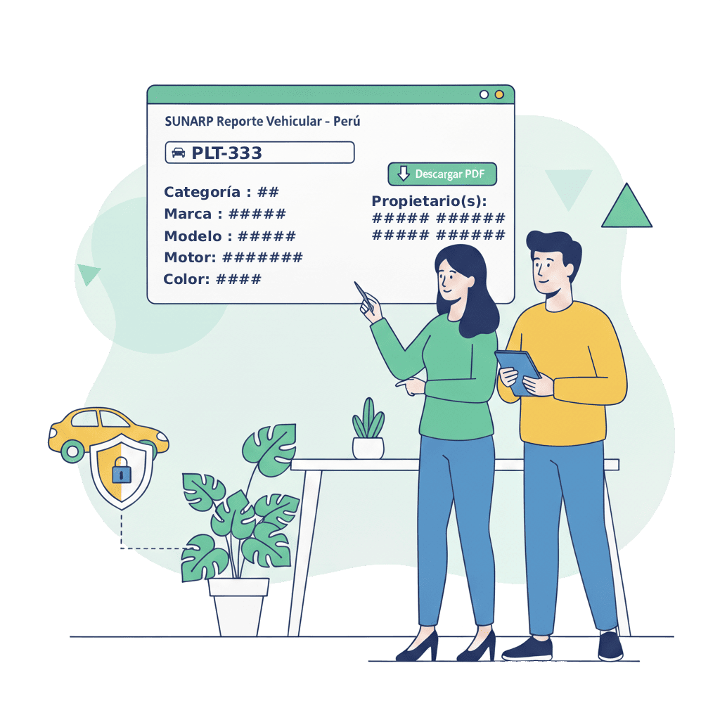 Imagen ilustrativa de consulta vehicular SUNARP